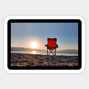 Sunrise behind the chair Sticker